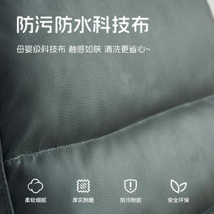 เก้าอี้ปรับเอนสีดำงาช้างพร้อมไส้โฟมพับได้สำหรับเด็กและผู้ใหญ่ใช้ในห้องนอนระเบียง - Product Image 5