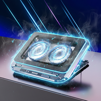 Base de refroidissement universelle à double ventilateur pour ordinateur portable, dissipation thermique par air pour le jeu