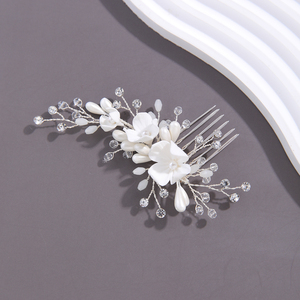 Set de Accesorios para el Cabello de Novia Estilo Bohemio, Peineta para el Cabello Hecha a Mano, Pasadores en Forma de U, Tocado de Cristal para Novia, para Bodas, Fiestas y Graduaciones - Product Image 4