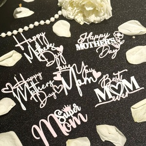 Honey And Sweetness Acrylic Mother's Day <b>Cake</b> <b>Decorations</b> 1.3mm 9cm Double Layer <b>Cake</b> Plugin For Party <b>Supplies</b> - Product Image 4