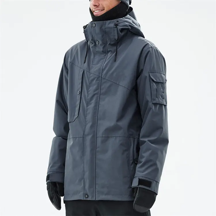 Manteaux et vestes pour hommes coupe-vent imperméable personnalisé vêtements de ski de snowboard veste de sport noire pour hommes