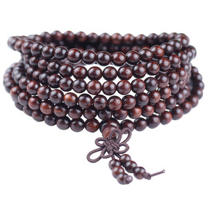 Cuentas de madera de palisandro indio para oración, 216 cuentas redondas de madera de alta densidad de 4,5mm para hacer collares, pulseras y joyería - Product Image 5
