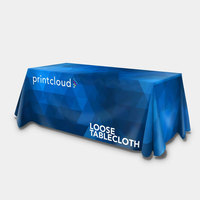 Nappe de table haut de gamme, impression couleur CMYK par sublimation, polyester lavable pour événements hôteliers