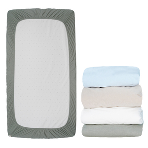 中国定制婴儿床床单透气纯色柔软100%有机棉批发平纹细布婴儿床单 - Product Image 4