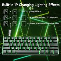 Type c Wired Creamy Gaming Computer Hardware & Software Spanish French Gaming Keyboards Mechanical Keyboard