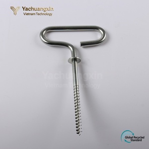Edelstahl Gewinde-S-Haken Schraubzeltstift Metall Outdoor Camping Befestigungshaken - Product Image 5