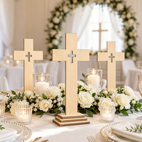Croix en bois artisanales, croix catholique en bois, lot de croix en bois non finies pour baptême, 8 x 5 pouces