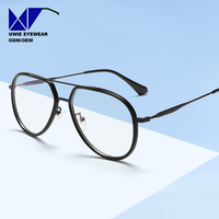 Lunettes optiques métalliques personnalisées OEM, taille 55-15-147, anti-lumière bleue, pour adultes unisexes, MOQ flexible (100 pièces)