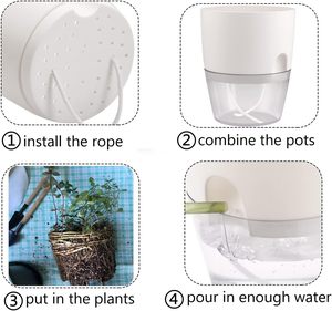 Creative Box Box fioriera con sistema <span class=keywords><strong>di</strong></span> auto irrigazione per balcone fiori fragole e verdure a foglia verde - Product Image 5