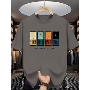 T-shirt de haute qualité 100% coton noir, tailles grandes, t-shirts pour hommes en gros, t-shirts personnalisés, impression de logo personnalisée pour hommes - Product Image 2