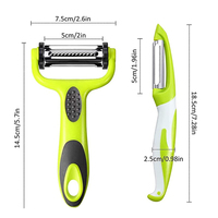 Multifunctionele 3-In-1 Groenteschiller Fruit Dunschiller Roterende Chiller Wortelschiller Set