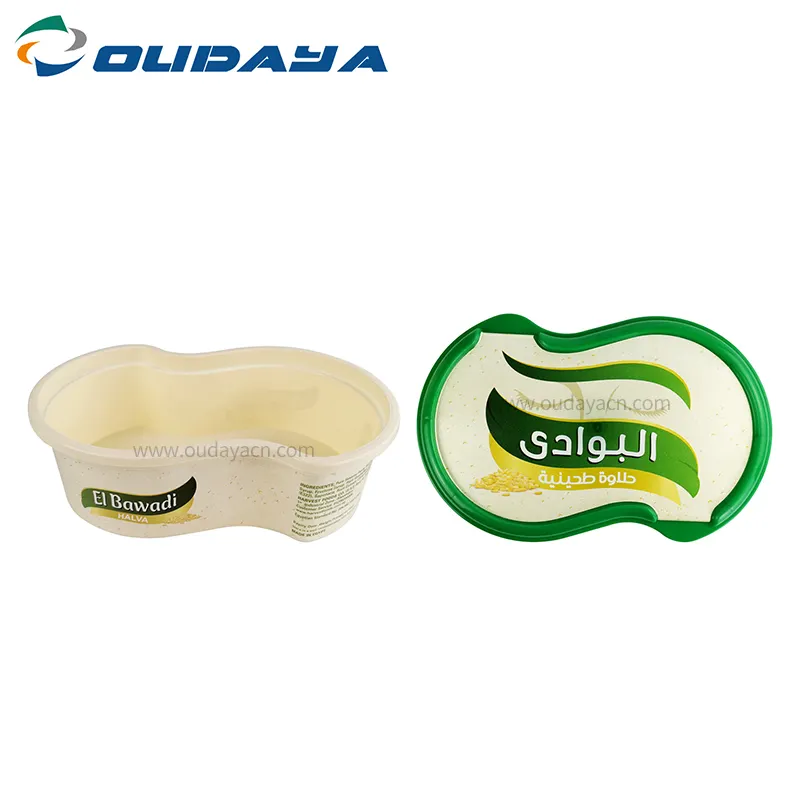 200ml 750ml new design IML printing pp container plastic margarine cheese tub butter ice cream box with lid