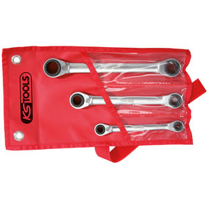 GEARplus® 4-in-1 Chrome CRV Steel Ratcheting Box End Wrench <b>Set</b> DIY Industrial <b>Hand</b> <b>Tools</b> Metric Measurement System OEM - Product Image 1