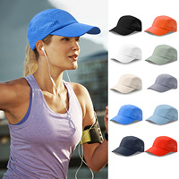 Gorra de Béisbol de 5 Paneles para Hombre, de Secado Rápido, Ligera, Azul, con Recorte Láser, Transpirable, Ajustable Lateralmente, para Deportes y Protección Solar