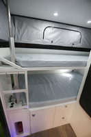 15FT Pop Top Hybrid Camper Caravan for Off Road Travel with Shower Toilet and Kitchen