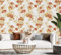 Papier peint floral de luxe imperméable et ignifuge de haute qualité 2026 Guangzhou pour la décoration de la maison et des hôtels