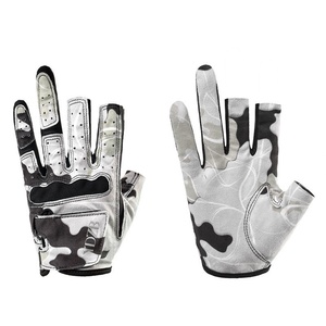 Durable Soft Leather Fingerless Sport Fishing <strong>Gloves</strong> Comfortable Sun Protection for <strong>Sailing</strong> Hunting Fishing - Product Image 2