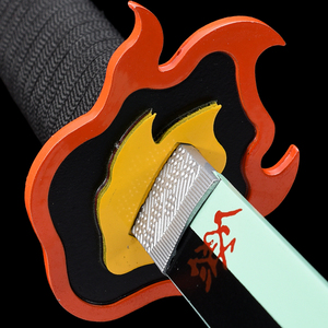 <span class=keywords><strong>Katana</strong></span> de l'anime populaire Demon Slayer, <span class=keywords><strong>Rengoku</strong></span> Kyojuro, accessoire de cosplay, pour collection et décoration - Product Image 3