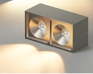 Foco <span class=keywords><strong>LED</strong></span> COB de Superficie Ajustable 90+ CRI 16W 20W 15 ° /24 ° /36 °   Lámpara de Techo de Doble Cabezal <span class=keywords><strong>para</strong></span> Lavandería, Comedor, Cafetería - Product Image 4