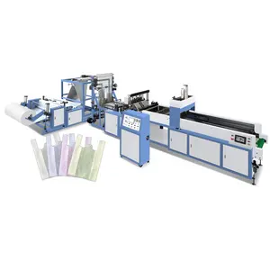 Zhengwei double channels non woven T shirt/D cut/U cut bag making machine