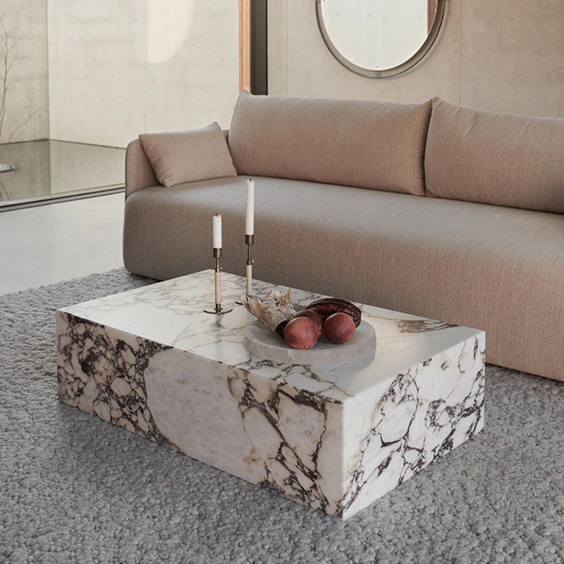 Nordic Modern Luxury Center Coffee Table Set with Marble