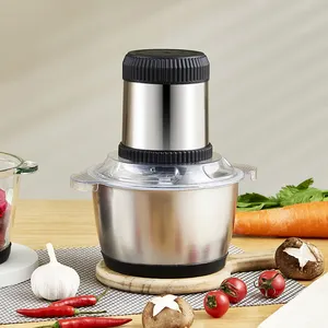 Home Kitchen Chopper Food Grinders Cheap Stainless Steel Small Best Meat Chopper Automatic 2L 3L Electric Meat Grinder For Sale