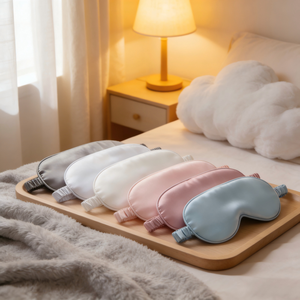 Antifaz de Seda de Morera 100% Personalizado con Logotipo de Lujo, Correa Elástica, Tamaño de Viaje, OEM/ODM, Alivio para Migrañas - Product Image 1