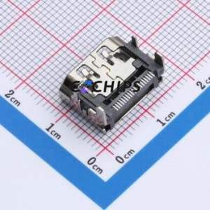 HDMI-019-FOO-T HDMI Connector SMD Connector ( Connector Type: HDMI-A )( Gender: Female )( Total Number of PINs: 19P ) - Product Image 2