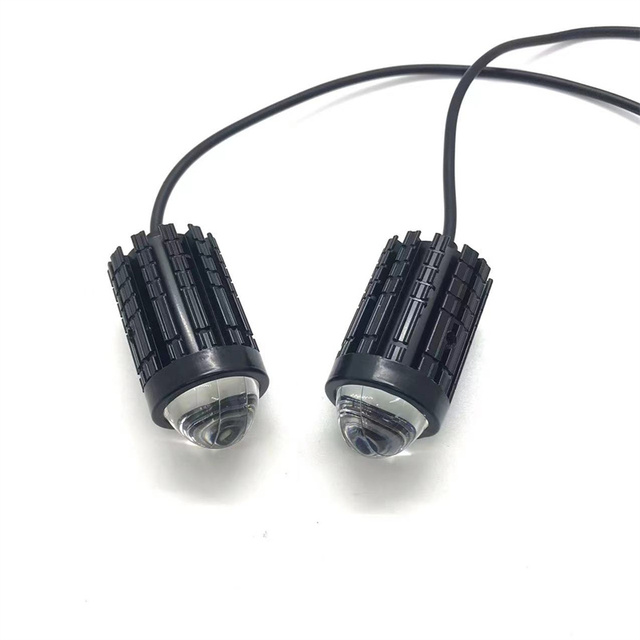 Dual Color Mini Spotlight Motorcycle Headlight Daytime Running Lights Fog Driving Lights