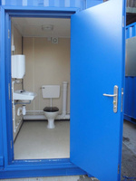 Conteneur sanitaire WC de 8 pieds, toilettes à double cabine et conteneurs de douche