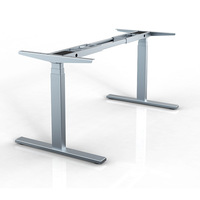 Bureau d'étude intelligent réglable en hauteur, à double moteur, 3 étages, bureau semelle de levage électrique