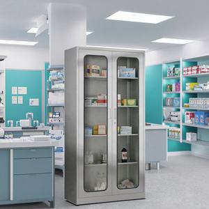 <span class=keywords><strong>Armoire</strong></span> de clinique médicale en acier inoxydable Mobilier de bureau médical Stockage des médicaments de <span class=keywords><strong>pharmacie</strong></span> Classeur de dossiers médicaux d'hôpital - Product Image 6
