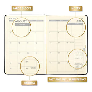 สมุดโน้ตหุ้มหนังนิ่ม A5 สไตล์เรโทร สำหรับธุรกิจ สำนักงาน สวยงาม เหมาะสำหรับการประชุม ไดอารี่ ปรับแต่งได้ - Product Image 3