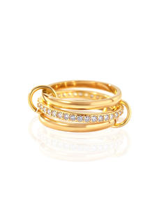 OEM ODM LEPAI Bagues en Zircone Multicouche Bicolores à Maillons Entrelacés, Bague de l'Éternité Anti-Anxiété - Product Image 5