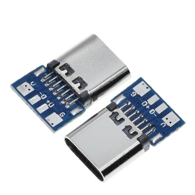 USB 3.1 Type C Connector 14 Pin Female Socket receptacle Through Holes PCB 180 Vertical Shield USB-C1...