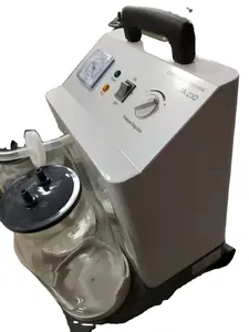 Pompe à vide électrique mobile à haut débit médical unité d'aspiration de mucosités double bouteille appareil de machine d'aspiration