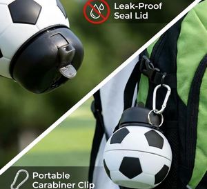 Leak Proof Food Grade Silicone Collapsible Football Water Bottle Straw BPA Free <b>Reusable</b> Kids Sports Water <b>Cup</b> for Outdoor - Product Image 5
