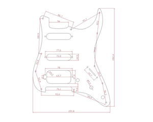 4ply ngọc trai màu xanh SSH ST guitar điện <span class=keywords><strong>Pickguard</strong></span> với Humbucker Pickup lỗ cho ST Guitar phần - Product Image 5