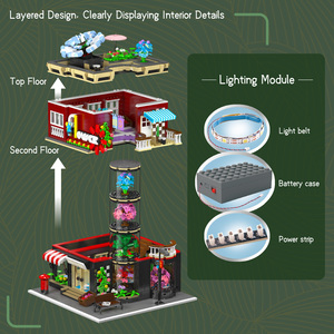 Khuôn Vua Não Đồ chơi 16056 trẻ em Hoa cửa hàng cửa hàng moc tự làm gạch xây dựng khối đồ chơi thiết lập cho Kid giáo dục - Product Image 5