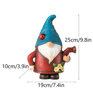 Đồ thủ công bằng nhựa resin hình yêu tinh lùn xuyên biên giới, làm thủ công, trang trí nhà cửa, sân vườn ngoài trời, đồ trang trí Giáng sinh, chậu hoa ông già - Product Image 6