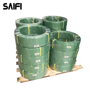 Packing Strap Plastic Rolls Machine Packing Automatic Green Polyester Plastic Pet Strapping Roll For Used Clothes Bales