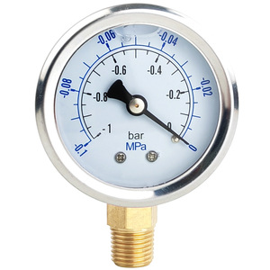 เกจวัดแรงดันสุญญากาศ YN-40 50 -0.1MPa 1bar ตัวเรือนสแตนเลส ทนทานต่อแรงกระแทก เกจวัดน้ำมันแนวตั้งแบบเรเดียล - Product Image 4