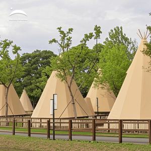 Tipi Tipi Indien Glamping Tente Extérieure Toile Imperméable Camping Tipi Tente pour Adultes Famille - Product Image 5