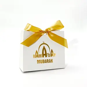 Eid Mubarak Gift Box Ramadan Kareem Favor Candy Bags Boxes Islamic Muslim Festival Party Decoration Eid Al-Fitr Supplies
