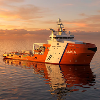 Bateau de sauvetage et de remorquage multi-usages pour interventions en mer haute mer en cas de déversement de pétrole, navire en acier à vendre
