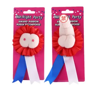 Naughty Bachelor Party Favors Adulte Fête D'anniversaire Cadeau Drôle Poules Nuit Fête Boob et Pénis Ruban Rosette Badges