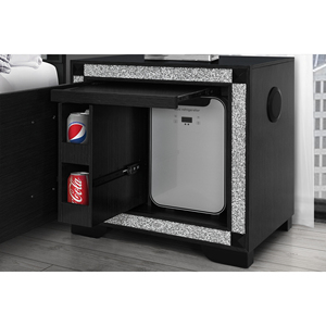 Charcoal Nightstand With Cooler And Speaker Smart Storage Organization - Product Image 3