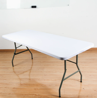 Table de banquet pliante rectangulaire en fer, portable et écologique, pour mariages, hôtels et événements extérieurs