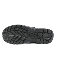 Chaussures de sécurité pour soudeurs en acier OEM pour hommes, résistantes aux perforations, avec embout en acier, en cuir de vache noir, antidérapantes, résistantes à l'huile, semelle en PU