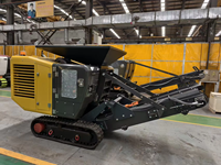 Concasseur à mâchoires sur chenilles portable MONDE, capacité max. 350 t/h, pour le concassage de pierres sur chantier, la démolition et le recyclage des déchets